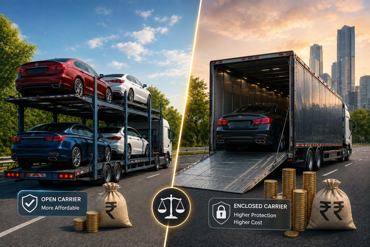 Open vs Enclosed Car Carrier Cost Comparison